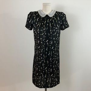 Cute Peter Pan Collar Dress/ Floral Shift Dress